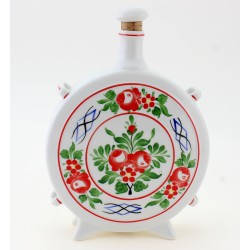 Hollohaza Flask Hungarian Porcelain Flask