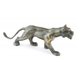 Vintage Solid Bronze Lion Figurine