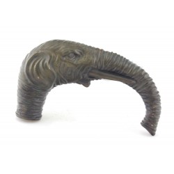 Vintage Solid Bronze Elephant Cane Handle