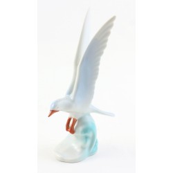 Vintage Hungarian Hollohaza Porcelain Seagull Figurine 