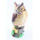 Lynn Chase Owl Figurine with Mouse Made by Hollohaza