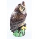 Lynn Chase Owl Figurine with Mouse Made by Hollohaza