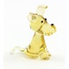 Murano Style Art Glass Sitting Dog Figurine – Murano Glass Dog Yellow