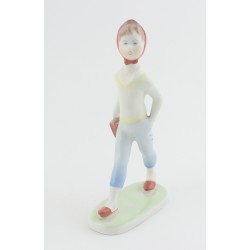 Vintage Hungarian Porcelain Aquincum Walking Girl Figurine