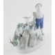 Vintage German Gerold Porzellan Bavaria Boy with Goats Figurine