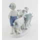 Vintage German Gerold Porzellan Bavaria Boy with Goats Figurine