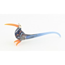 Murano Style Art Glass Bird Figurine Blue