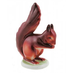 Vintage Hungarian Porcelain Hollohaza Squirrel Figurine