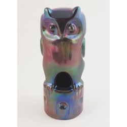 Zsolnay Eosin Art Deco Owl Figurine Unique Color