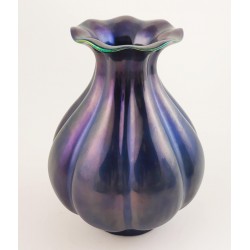 Zsolnay Eosin Segmented Vase Unique Color