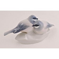 Vintage Zsolnay Pair of Tit Bird Figurine
