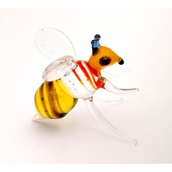 Murano Style Art Glass Honey Bee Figurine