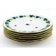 Hungarian Porcelain Herend Guirland De Raisins Salad Plates Set of Six