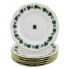 Hungarian Porcelain Herend Guirland De Raisins Bread and Butter Plates Set of Six