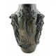 Solid Bronze Art Nouveau Vase with Faces by Pal Gyulavari