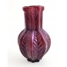 Zsolnay Dark Red Eosin Vase - Wheat Embossed