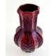 Zsolnay Dark Red Eosin Vase - Wheat Embossed