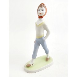 Vintage Hollohaza Girl Figurine