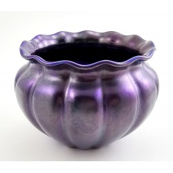 Zsolnay Eosin Segmented Vase - Purple