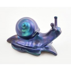 Zsolnay Eosin Snail Figurine - Unique Color