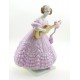 Large Herend Lady Playing on Guitar Figurine MRS Dery Signed 