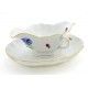 Vintage Herend Six Flowers Decor Gravy Boat with Under Dish