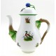 Hungarian Porcelain Herend Chasse Decor Coffee Pot 