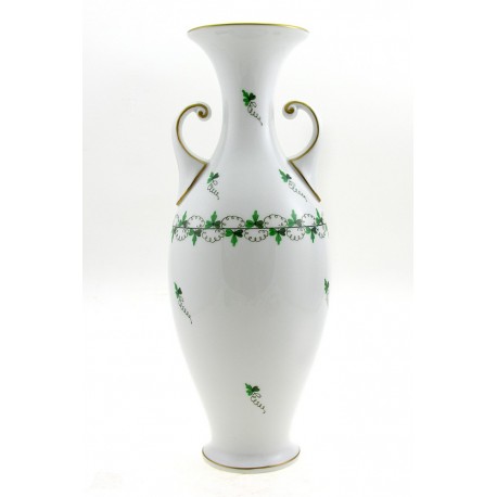 Hungarian Porcelain Herend Persil Decor Vase 13-Inch Tall
